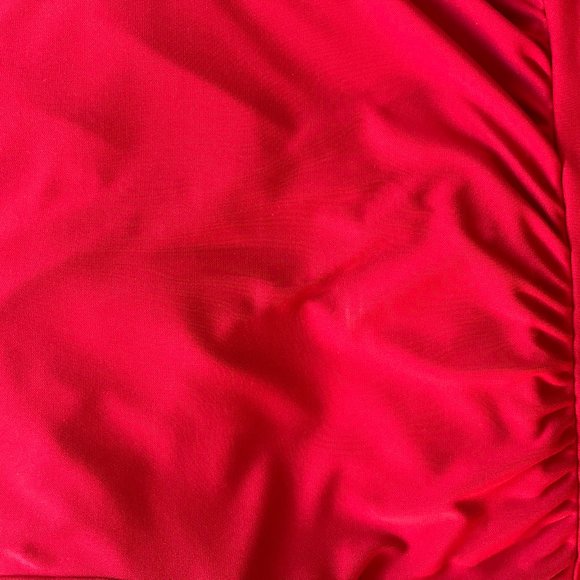 Red peplum wrap blouse - Picture 5 of 5